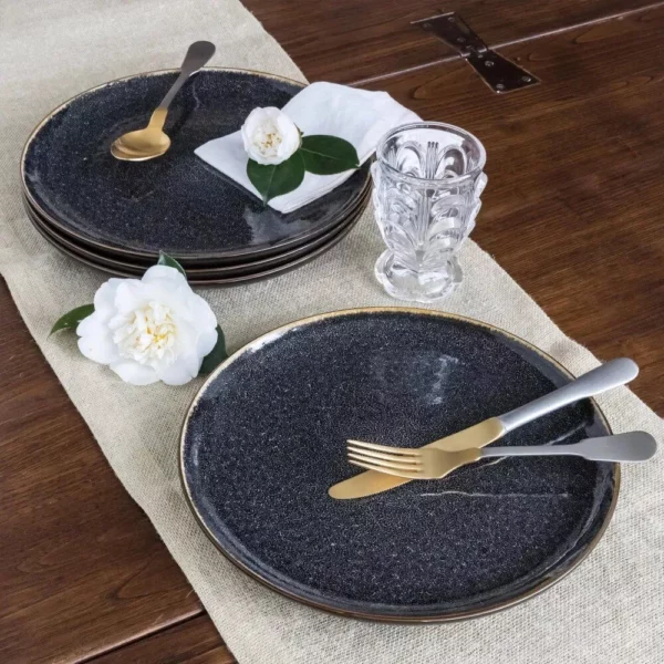 16-Piece Elegant Speckled Ceramic Dinnerware Set - Image 4