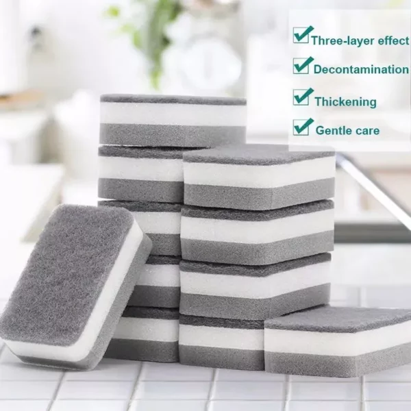 Double-Sided Multi-Purpose Kitchen Sponge Scouring Pads - Image 2