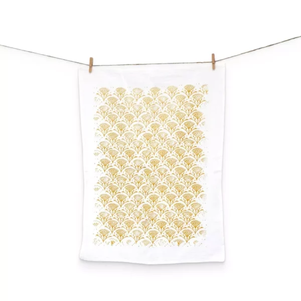 Goldenrod Floral Tea Towel