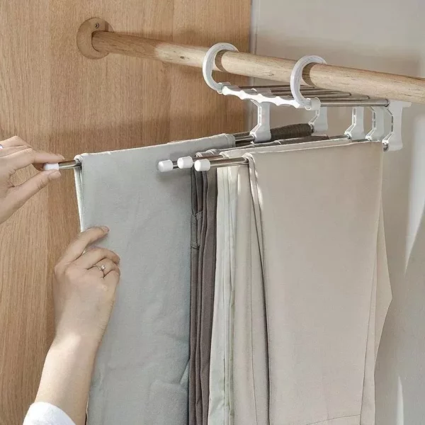 Adjustable 5-in-1 Stainless Steel Pants Hanger