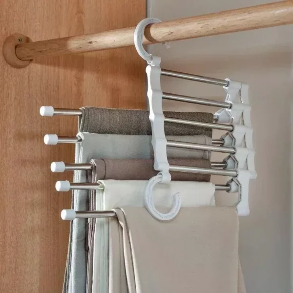 Adjustable 5-in-1 Stainless Steel Pants Hanger