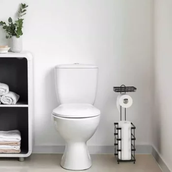 Multi-Purpose Bathroom Tissue Holder & Storage Stand