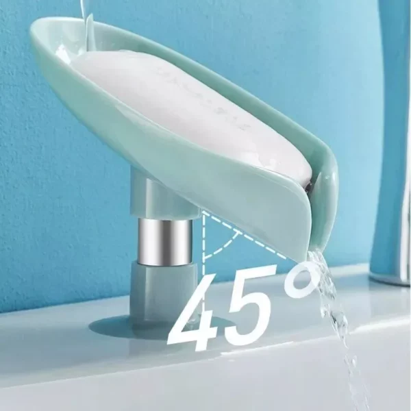 Leaf-Shaped Soap Holder with Suction Cup