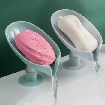 Leaf-Shaped Soap Holder with Suction Cup