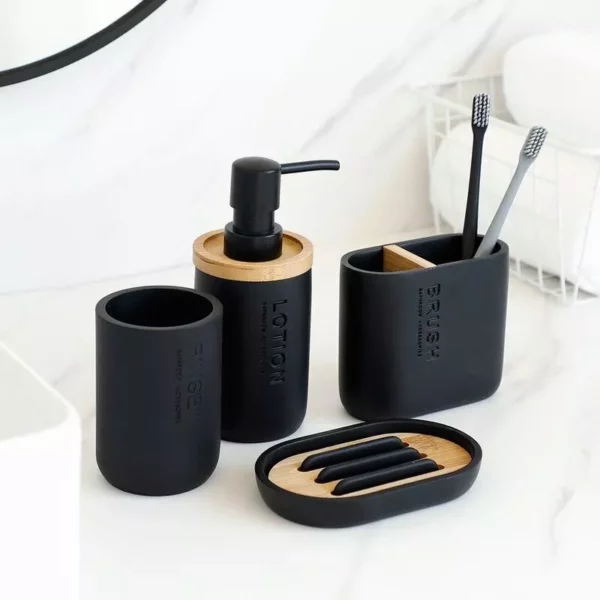 Elegant Resin Bathroom Accessory Set