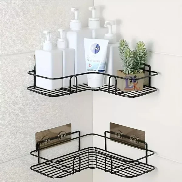 Elegant Wall-Mounted Iron Bathroom Shelf - Image 6