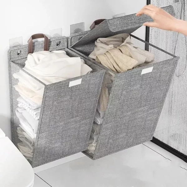 Space-Saving Foldable Laundry Basket