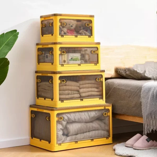 Multi-Purpose Folding Storage Box with Lid: Ideal for Home and Car Organization