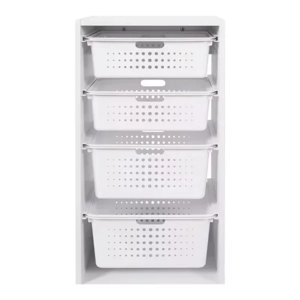 Multi-Purpose Kids Room Sliding Bin Organizer with 4 Bins