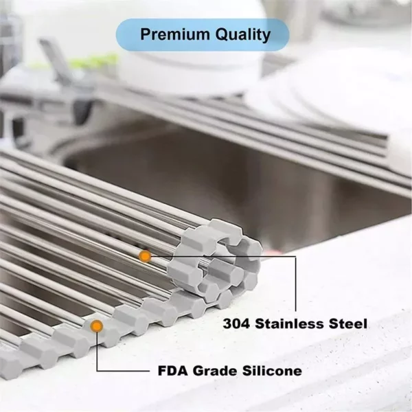 Multi-Purpose Roll-Up Sink Drying Rack