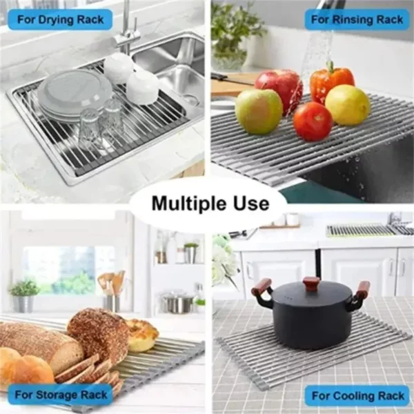 Multi-Purpose Roll-Up Sink Drying Rack - Image 3