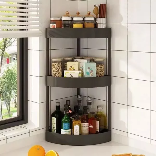 Space-Saving 3-Tier Corner Storage Rack