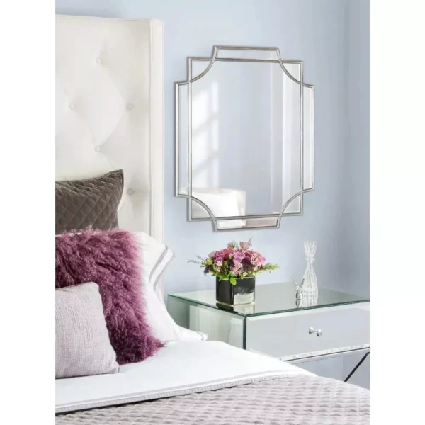 Glamorous Geometric Wall Mirror 18×24 – Magnifying Boho-Chic Decor