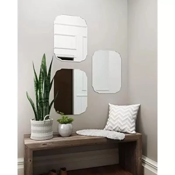 Elegant Silver Glass Mirror for Vanity and Wall Decor, 18″x 24″ – Ideal for Bathroom, Bedroom, and Living Room