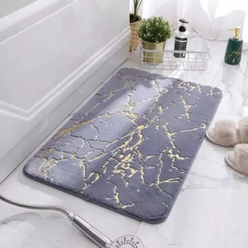 Luxurious Faux Rabbit Fur Non-Slip Bath Mat – Super Soft, Absorbent, & Machine Washable