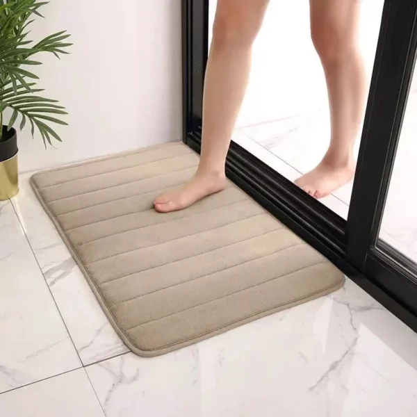 Ultra-Soft Memory Foam Bath Mat: Non-Slip, Super Absorbent Bathroom Rug - Image 5