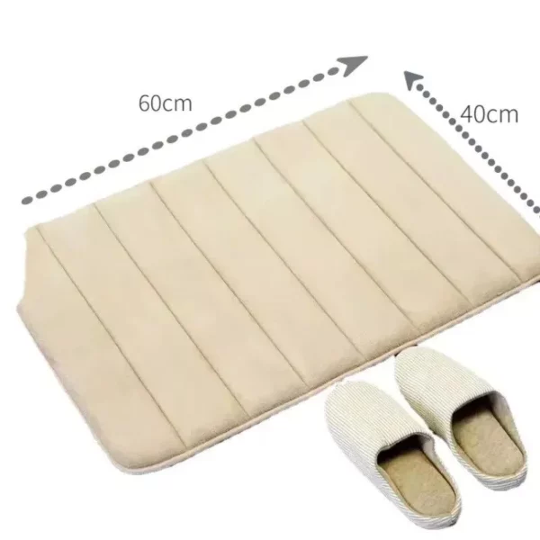 Ultra-Soft Memory Foam Bath Mat: Non-Slip, Super Absorbent Bathroom Rug - Image 6