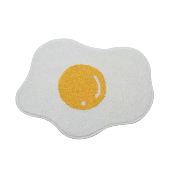 Egg-citing Poached Egg Shaped Carpet: Non-Slip, Multi-Purpose & Fun Home Accessory