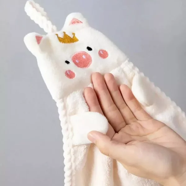 Charming Animal-Themed Coral Fleece Hand Towels for All Ages