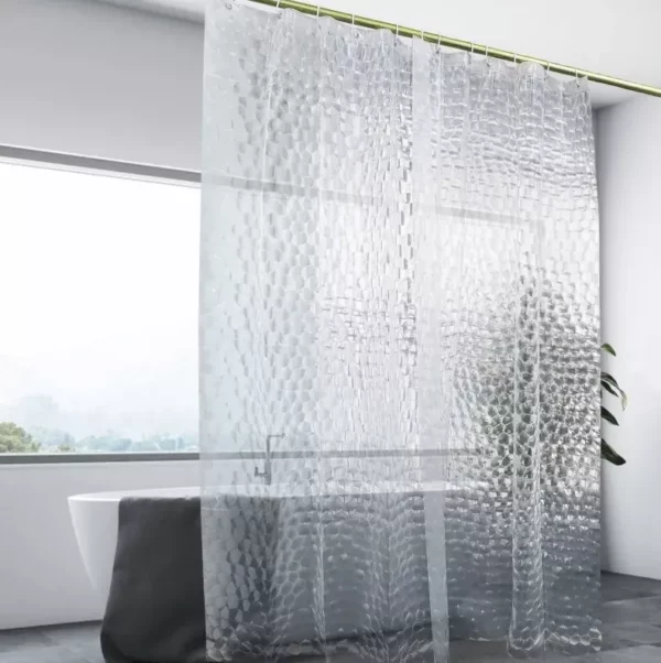 Modern 3D EVA Shower Curtain - Waterproof, Mildew Proof with Hooks - Image 2