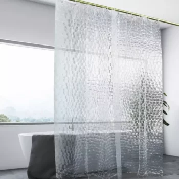 Modern 3D EVA Shower Curtain – Waterproof, Mildew Proof with Hooks