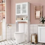 Chic Over the Toilet Bathroom Storage Cabinet with Adjustable Shelves