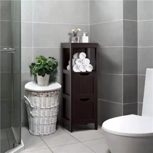 Modern 3-Tier Adjustable Bathroom Storage Cabinet - Image 2