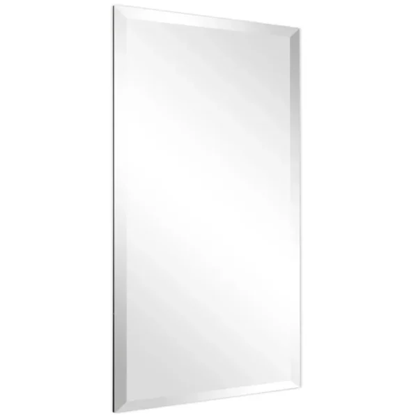 Elegant Beveled Frameless Wall Mirror – Versatile Rectangle Glass Mirror for Home Decor