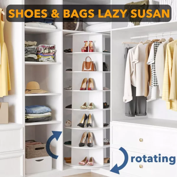 360° Rotating Shoe Rack Tower - Image 2