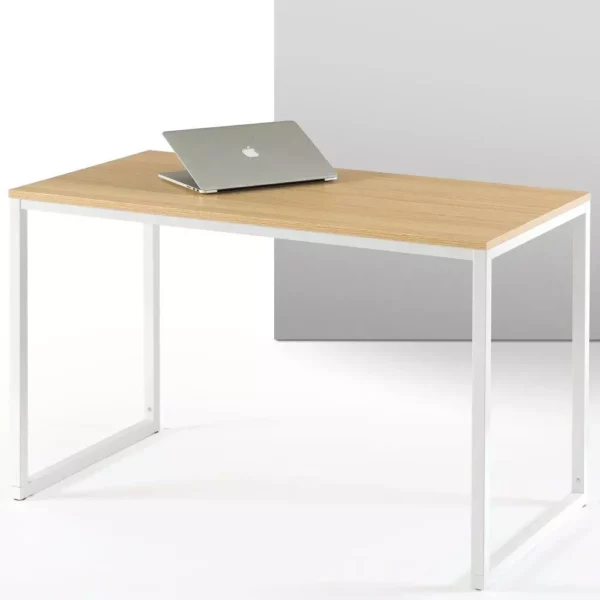 47″ Modern White Frame Desk