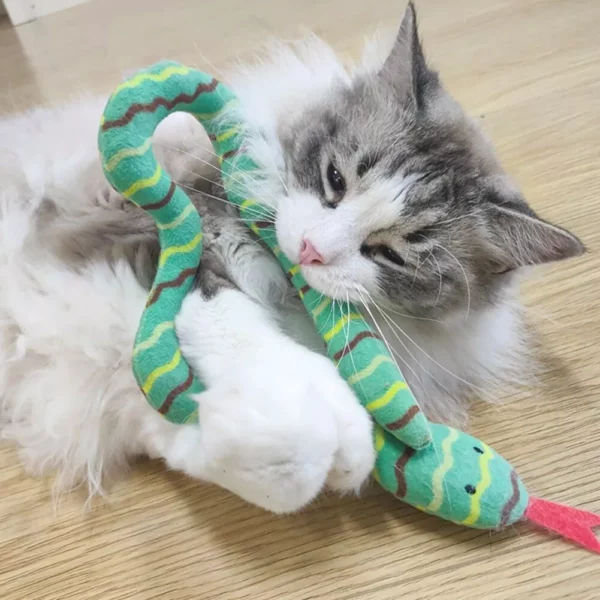 Greedy Snake Catnip Toy: Plush, Interactive Play for Cats & Small Dogs - Image 5