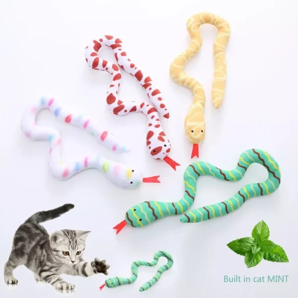 Greedy Snake Catnip Toy: Plush, Interactive Play for Cats & Small Dogs