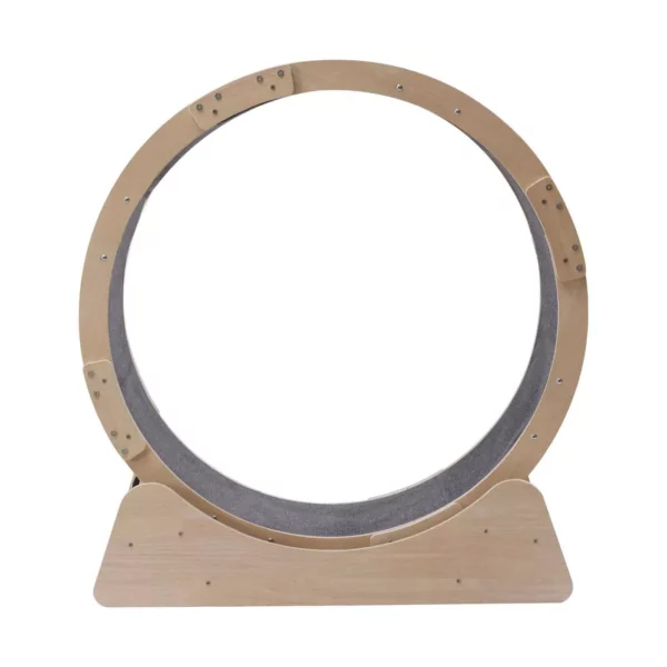 Wooden Round Cat Exercise Wheel All-Natural & Stylish