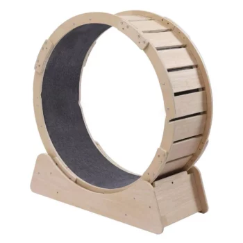 Wooden Round Cat Exercise Wheel All-Natural & Stylish