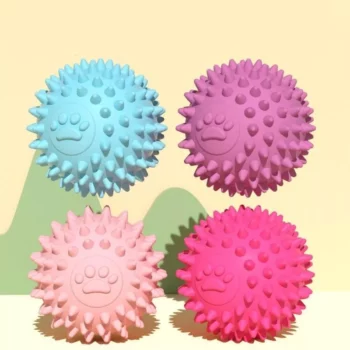 Durable Chew Ball for Dogs – Colorful TPR Teeth-Cleaning Toy