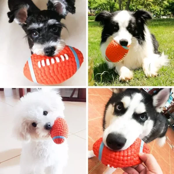 Durable Latex Squeaky Dog Ball Toys – Interactive Chew Toy for All Dog Sizes