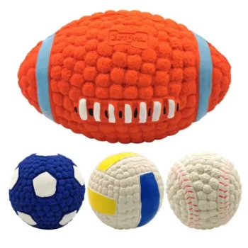 Durable Latex Squeaky Dog Ball Toys – Interactive Chew Toy for All Dog Sizes