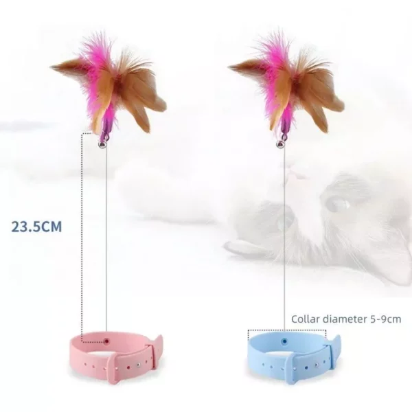 Cat Feather Teaser Wand with Bell - Interactive Kitten Play Toy - Image 6