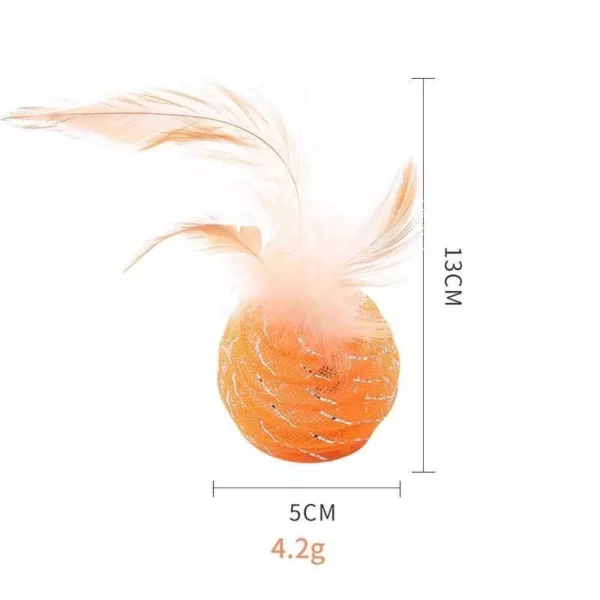 Interactive Feather & Foam Ball Cat Toy