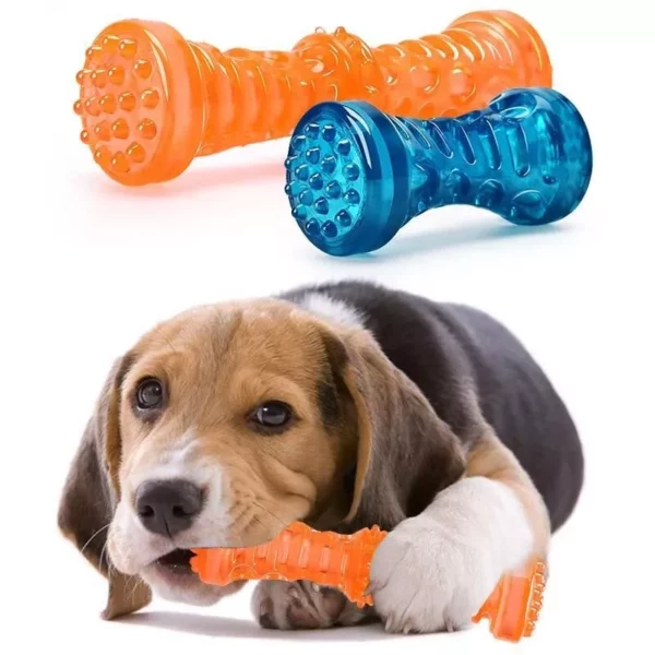 Durable Rubber Dog Chew Toy: Interactive Puppy Teething & Play Bone