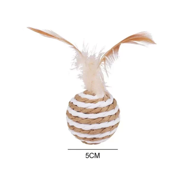 Interactive Sisal and Feather Cat Toy - Image 4