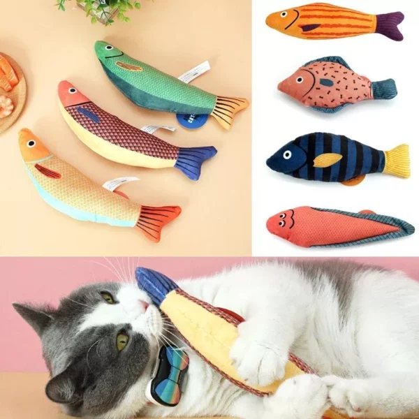 Interactive Plush Catnip Toys – Teeth Grinding & Squeaky Cat Playthings