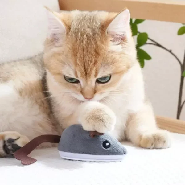 Electric Moving Mouse – Interactive Plush Cat Toy with Vocal Sound