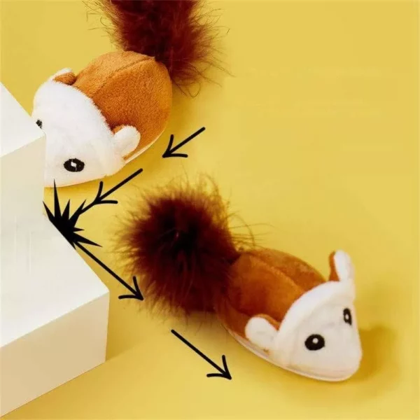 Electric Moving Mouse – Interactive Plush Cat Toy with Vocal Sound