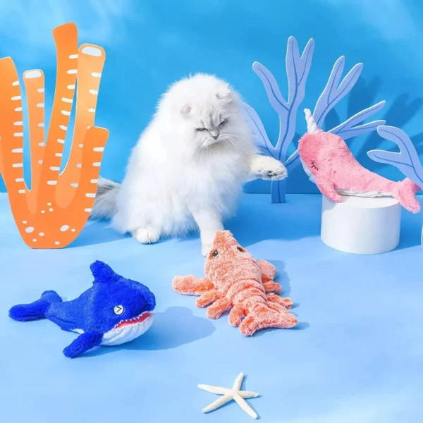 Interactive Electric Jumping Shrimp - Plush Toy for Cats and Dogs - Image 3