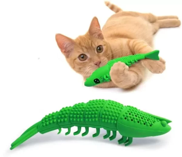 Interactive Cat Dental Chew Toy: Durable Rubber, Teeth Cleaning and Play