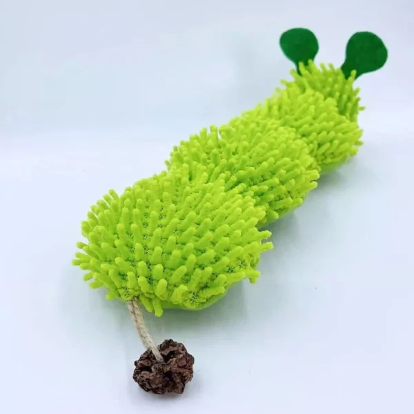 Interactive Green Caterpillar Catnip Toy for Kittens