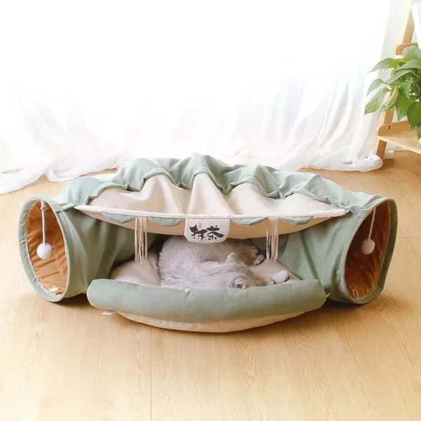 Interactive Multi-Pet Play Tunnel: Collapsible Tube for Cats, Rabbits & Ferrets