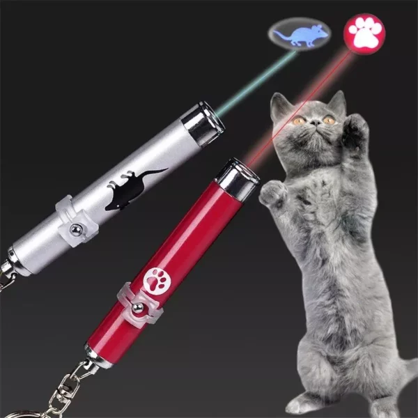 Interactive Cat Laser Toy with Animated Mouse Projection