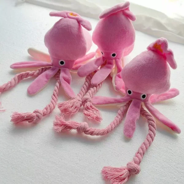 Octopus Plush Dog Toy